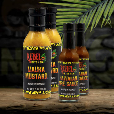 tangy and spicy pack Mauka Mustard and Hawaiian Fire Sauce